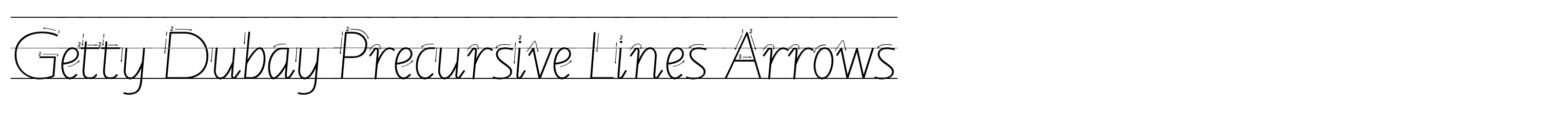 Getty Dubay Precursive Lines Arrows